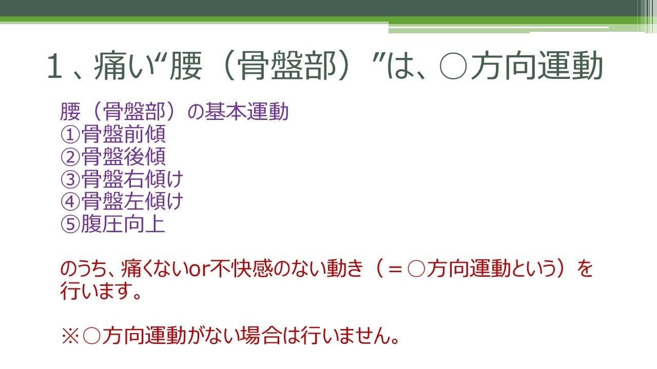 動きケアⓇ腰痛改善マニュアル